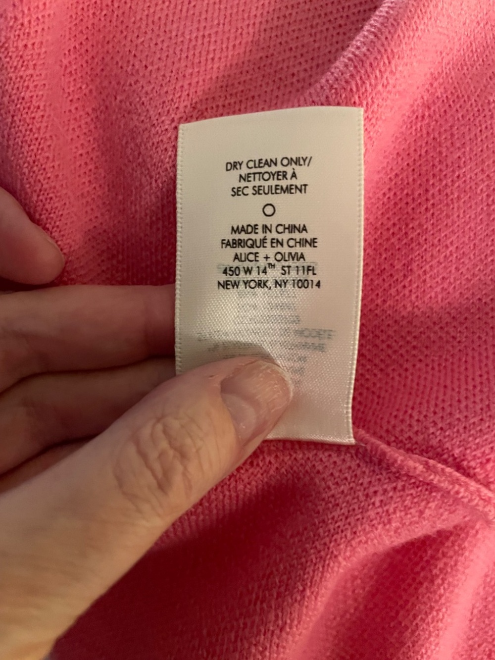 $465 NWT Alice + Olivia Murray Mini Sweater Dress in Calypso Pink Sz Small - Picture 9 of 9